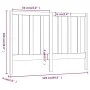 Bettkopfteil aus massivem Kiefernholz, 126 x 4 x 100 cm von vidaXL, Kopf- und Fußteile - Ref: Foro24-817680, Preis: 29,94 €, ...