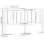 Bettkopfteil aus massivem Kiefernholz, 206 x 4 x 100 cm von vidaXL, Kopf- und Fußteile - Ref: Foro24-817760, Preis: 37,06 €, ...