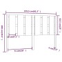 Bettkopfteil aus massivem Kiefernholz, 155,5 x 4 x 100 cm von vidaXL, Kopf- und Fußteile - Ref: Foro24-817995, Preis: 59,57 €...