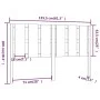 Solid pine wood bed headboard 155.5x4x100 cm by vidaXL, Headboards and footboards - Ref: Foro24-817995, Price: 59,57 €, Disco...
