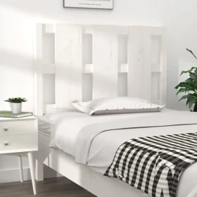 Solid white pine wood bed headboard 105.5x4x100 cm by vidaXL, Headboards and footboards - Ref: Foro24-817976, Price: 44,69 €,...