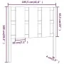 Cabecero de cama madera maciza de pino blanco 105,5x4x100 cm de vidaXL, Cabeceros y pies de cama - Ref: Foro24-817976, Precio...