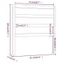 Bettkopfteil aus massivem schwarzem Kiefernholz, 81 x 4 x 100 cm von vidaXL, Kopf- und Fußteile - Ref: Foro24-817619, Preis: ...