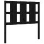 Solid black pine wood bed headboard 105.5x4x100 cm by vidaXL, Headboards and footboards - Ref: Foro24-817979, Price: 41,64 €,...
