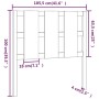Bettkopfteil aus massivem grauem Kiefernholz, 105,5 x 4 x 100 cm von vidaXL, Kopf- und Fußteile - Ref: Foro24-817977, Preis: ...