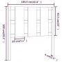 Bettkopfteil aus massivem grauem Kiefernholz, 105,5 x 4 x 100 cm von vidaXL, Kopf- und Fußteile - Ref: Foro24-817977, Preis: ...