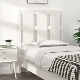 Solid white pine wood bed headboard 80.5x4x100 cm by vidaXL, Headboards and footboards - Ref: Foro24-817966, Price: 40,34 €, ...