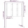 Cabecero de cama madera maciza de pino blanco 80,5x4x100 cm de vidaXL, Cabeceros y pies de cama - Ref: Foro24-817966, Precio:...