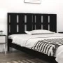 Solid black pine wood bed headboard 155.5x4x100 cm by vidaXL, Headboards and footboards - Ref: Foro24-817999, Price: 61,09 €,...