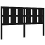 Solid black pine wood bed headboard 155.5x4x100 cm by vidaXL, Headboards and footboards - Ref: Foro24-817999, Price: 61,09 €,...