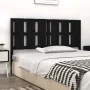 Solid black pine wood bed headboard 155.5x4x100 cm by vidaXL, Headboards and footboards - Ref: Foro24-817999, Price: 61,09 €,...