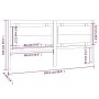 Cabecero de cama madera maciza de pino negro 205,5x4x100 cm de vidaXL, Cabeceros y pies de cama - Ref: Foro24-817964, Precio:...