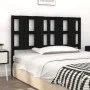 Bettkopfteil aus massivem schwarzem Kiefernholz, 145,5 x 4 x 100 cm von vidaXL, Kopf- und Fußteile - Ref: Foro24-817994, Prei...