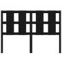 Solid black pine wood bed headboard 145.5x4x100 cm by vidaXL, Headboards and footboards - Ref: Foro24-817994, Price: 50,81 €,...