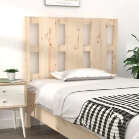 Solid pine wood bed headboard 95.5x4x100 cm by vidaXL, Headboards and footboards - Ref: Foro24-817970, Price: 27,72 €, Discou...