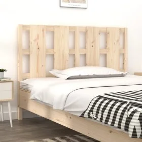 Solid pine wood bed headboard 125.5x4x100 cm by vidaXL, Headboards and footboards - Ref: Foro24-817980, Price: 32,56 €, Disco...