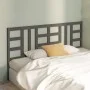 Solid gray pine wood bed headboard 186x4x100 cm by vidaXL, Headboards and footboards - Ref: Foro24-817857, Price: 64,40 €, Di...