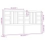 Cabecero de cama madera maciza de pino gris 186x4x100 cm de vidaXL, Cabeceros y pies de cama - Ref: Foro24-817857, Precio: 66...