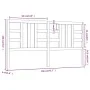 Solid gray pine wood bed headboard 186x4x100 cm by vidaXL, Headboards and footboards - Ref: Foro24-817857, Price: 64,40 €, Di...