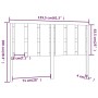 Bettkopfteil aus massivem Kiefernholz in Honigbraun, 155,5 x 4 x 100 cm von vidaXL, Kopf- und Fußteile - Ref: Foro24-817998, ...