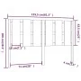 Bettkopfteil aus massivem Kiefernholz in Honigbraun, 155,5 x 4 x 100 cm von vidaXL, Kopf- und Fußteile - Ref: Foro24-817998, ...