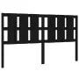 Solid black pine wood bed headboard 185.5x4x100 cm by vidaXL, Headboards and footboards - Ref: Foro24-818009, Price: 58,65 €,...