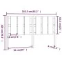 Cabecero de cama madera maciza de pino 165,5x4x100 cm de vidaXL, Cabeceros y pies de cama - Ref: Foro24-818000, Precio: 53,11...