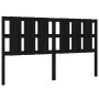 Solid black pine wood bed headboard 165.5x4x100 cm by vidaXL, Headboards and footboards - Ref: Foro24-818004, Price: 41,01 €,...