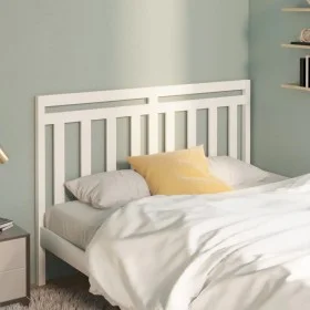 Solid white pine wood bed headboard 166x4x100 cm by vidaXL, Headboards and footboards - Ref: Foro24-817801, Price: 39,23 €, D...