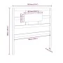 Cabecero de cama madera maciza de pino 95,5x4x100 cm de vidaXL, Cabeceros y pies de cama - Ref: Foro24-818020, Precio: 23,52 ...