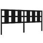 Solid black pine wood bed headboard 205.5x4x100 cm by vidaXL, Headboards and footboards - Ref: Foro24-818014, Price: 41,01 €,...