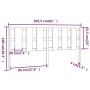 Bettkopfteil aus massivem Kiefernholz, 205,5 x 4 x 100 cm von vidaXL, Kopf- und Fußteile - Ref: Foro24-818010, Preis: 46,57 €...
