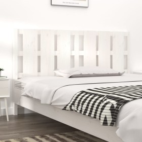 Solid white pine wood bed headboard 185.5x4x100 cm by vidaXL, Headboards and footboards - Ref: Foro24-818006, Price: 60,26 €,...