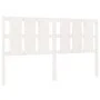 Solid white pine wood bed headboard 185.5x4x100 cm by vidaXL, Headboards and footboards - Ref: Foro24-818006, Price: 59,46 €,...