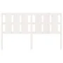 Solid white pine wood bed headboard 185.5x4x100 cm by vidaXL, Headboards and footboards - Ref: Foro24-818006, Price: 59,46 €,...