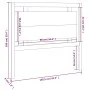 Bettkopfteil aus massivem Kiefernholz, 105,5 x 4 x 100 cm von vidaXL, Kopf- und Fußteile - Ref: Foro24-817925, Preis: 49,77 €...