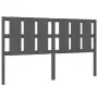 Solid gray pine wood bed headboard 185.5x4x100 cm by vidaXL, Headboards and footboards - Ref: Foro24-818007, Price: 73,82 €, ...