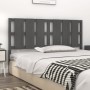 Bettkopfteil aus massivem grauem Kiefernholz, 185,5 x 4 x 100 cm von vidaXL, Kopf- und Fußteile - Ref: Foro24-818007, Preis: ...