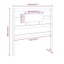 Bettkopfteil aus massivem Kiefernholz, 80,5 x 4 x 100 cm von vidaXL, Kopf- und Fußteile - Ref: Foro24-818015, Preis: 40,64 €,...