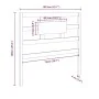 Bettkopfteil aus massivem Kiefernholz, 80,5 x 4 x 100 cm von vidaXL, Kopf- und Fußteile - Ref: Foro24-818015, Preis: 39,94 €,...
