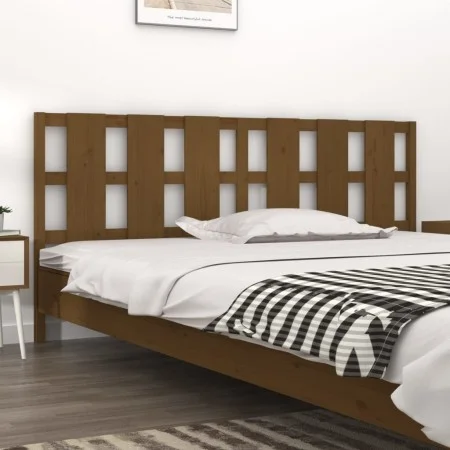 Honey brown solid pine wood bed headboard 205x4x100 cm by vidaXL, Headboards and footboards - Ref: Foro24-818013, Price: 51,0...