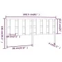 Bettkopfteil aus massivem Kiefernholz in Honigbraun, 205 x 4 x 100 cm von vidaXL, Kopf- und Fußteile - Ref: Foro24-818013, Pr...