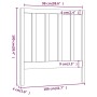 Bettkopfteil aus massivem Kiefernholz in Honigbraun, 106 x 4 x 100 cm von vidaXL, Kopf- und Fußteile - Ref: Foro24-817678, Pr...