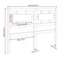 Cabecero de cama madera maciza de pino 125,5x4x100 cm de vidaXL, Cabeceros y pies de cama - Ref: Foro24-818030, Precio: 32,20...