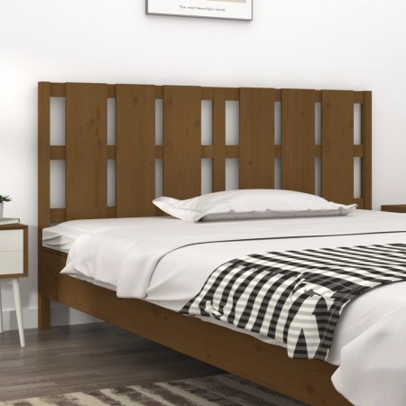Solid pine wood bed headboard honey brown 185.5x4x100 cm by vidaXL, Headboards and footboards - Ref: Foro24-818008, Price: 66...