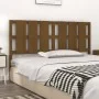 Cabecero de cama madera maciza pino marrón miel 185,5x4x100 cm de vidaXL, Cabeceros y pies de cama - Ref: Foro24-818008, Prec...