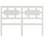 Solid white pine wood bed headboard 185.5x4x100 cm by vidaXL, Headboards and footboards - Ref: Foro24-818056, Price: 55,95 €,...