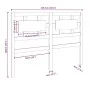 Honey brown pine solid wood bed headboard 125.5x4x100 cm by vidaXL, Headboards and footboards - Ref: Foro24-818033, Price: 41...