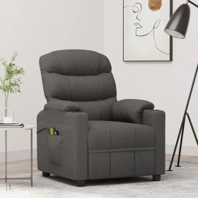 Sillón de masaje eléctrico tela gris oscuro