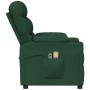 Sillón de masaje eléctrico tela verde oscuro